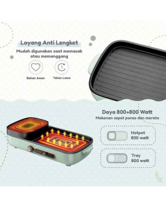 EMILY EHP-11201 ELECTRIC GRILLER 2IN1 3L